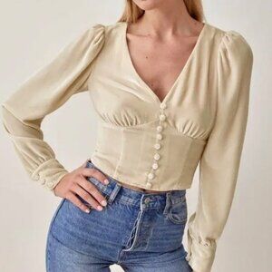 House of Harlow velvet top  (S)